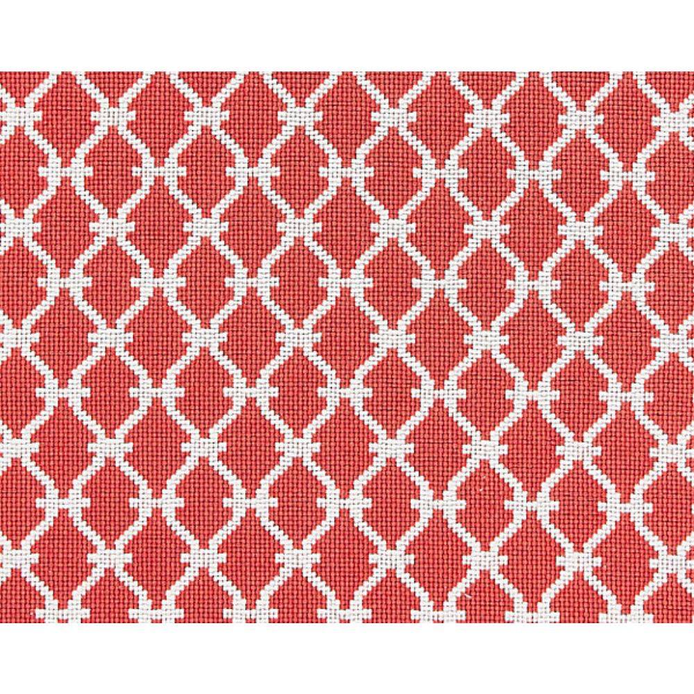 Scalamandre SC 000627009 Oriana Trellis Weave Fabric in Poppy