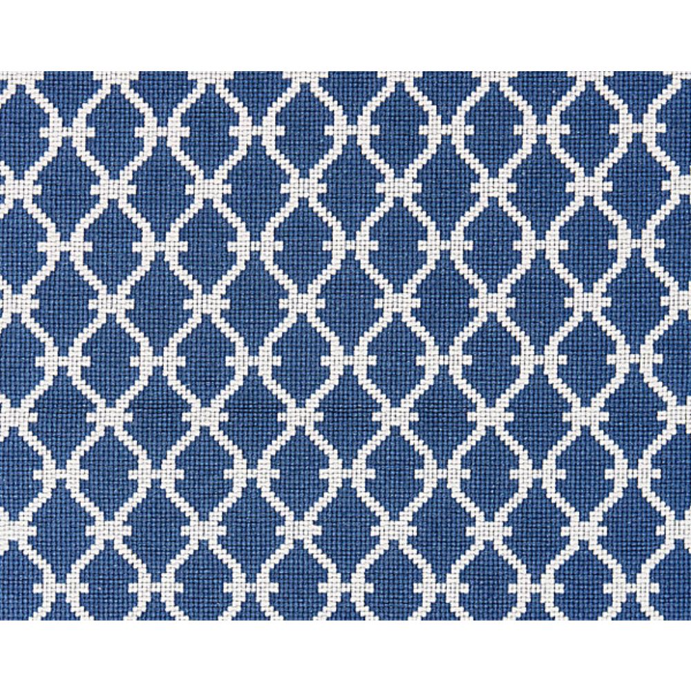 Scalamandre SC 000727009 Oriana Trellis Weave Fabric in Denim