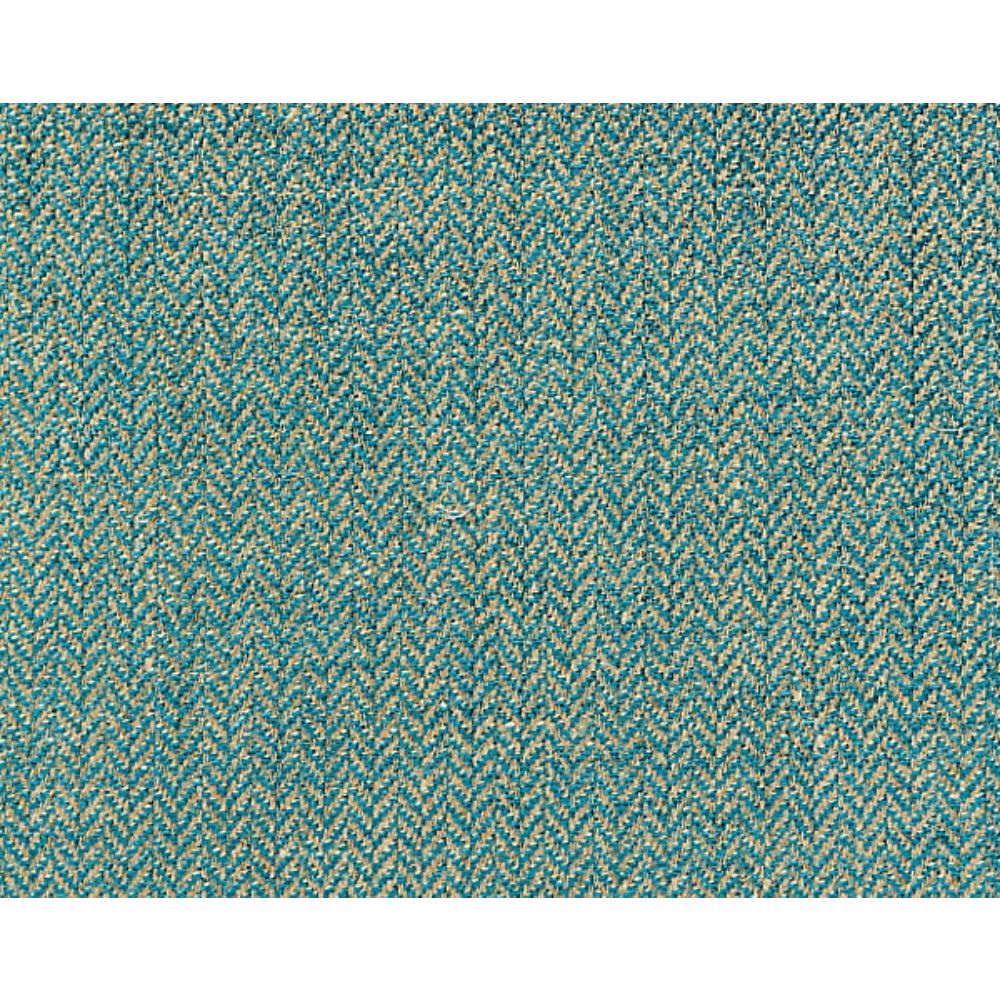 Scalamandre SC 001927006 Oriana Oxford Herringbone Weave Fabric in Turquoise