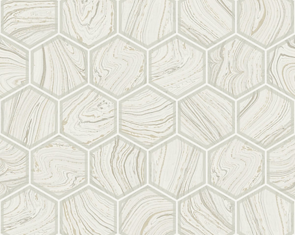 Scalamandre SC 0705INDG Indigo Wallpaper in Warm Grey