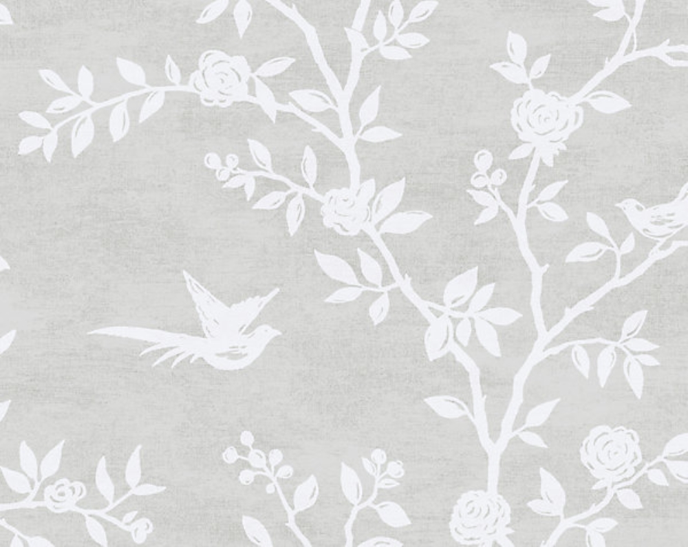 Scalamandre SC 1207SILH Silhouette Wallpaper in Lace