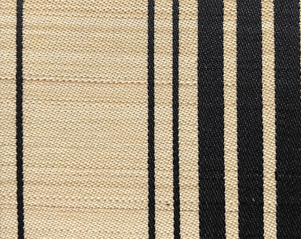 Scalamandre SK 0073B100 Ardennais Silk Horsehair Fabric in Black / Beige