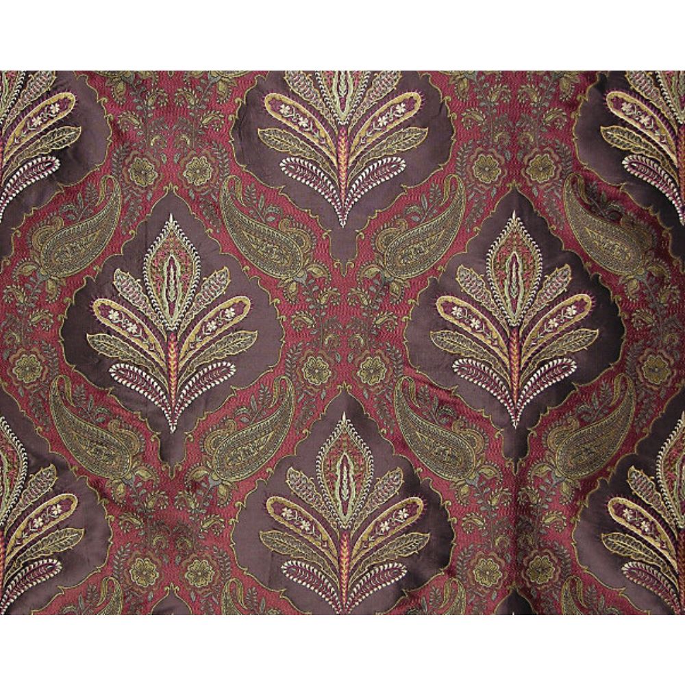 Scalamandre SQ 00011480 Darani Fabric in Crimson Ganache