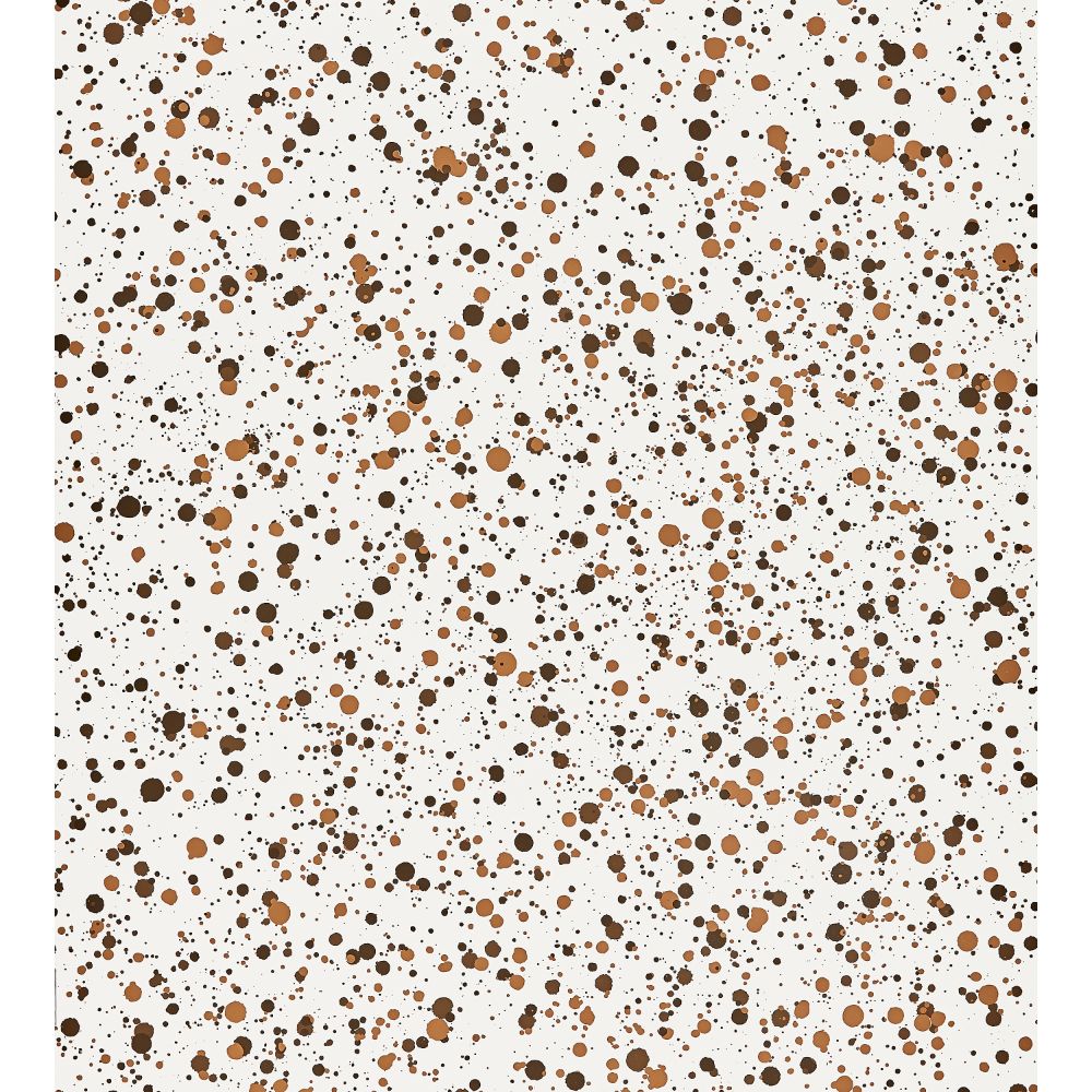 Scalamandre WHN000CP0153 Spatter Wallcovering in Brown On White
