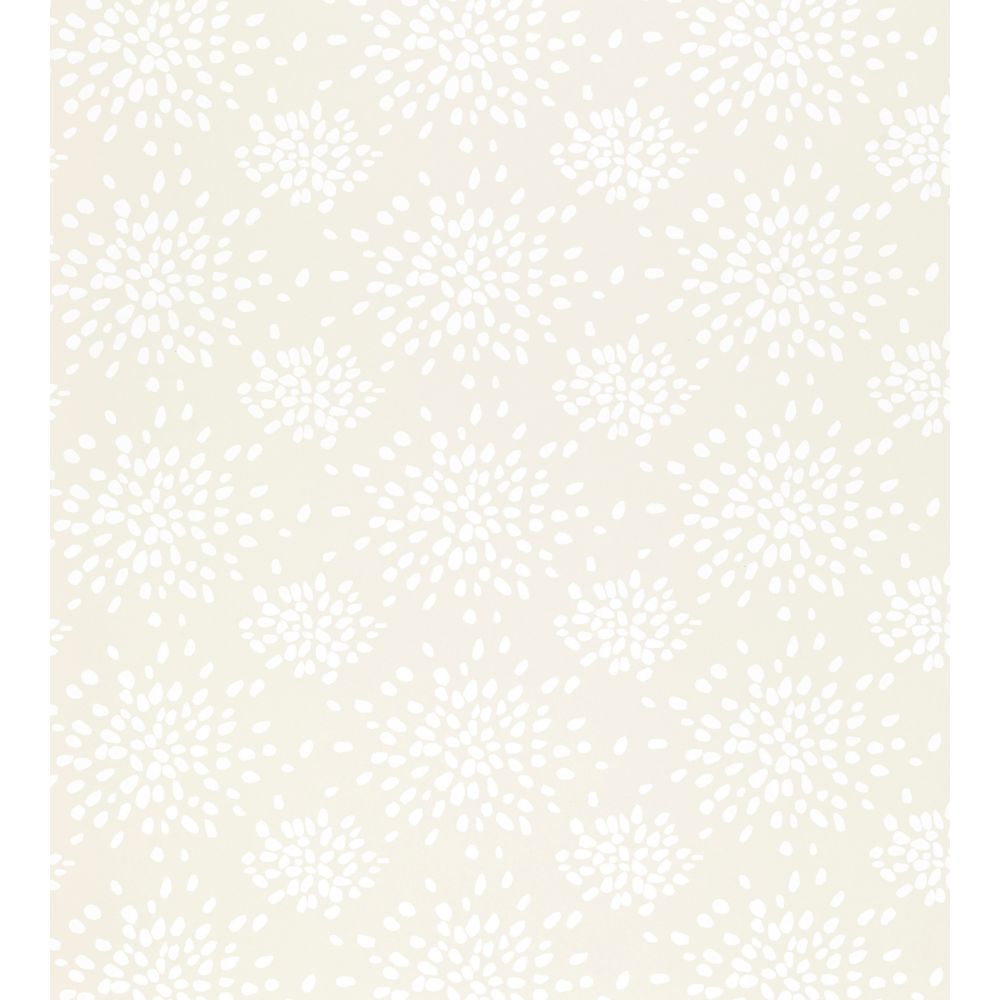 Scalamandre WHN000WP1020 Fireworks Wallcovering in White On Off-white