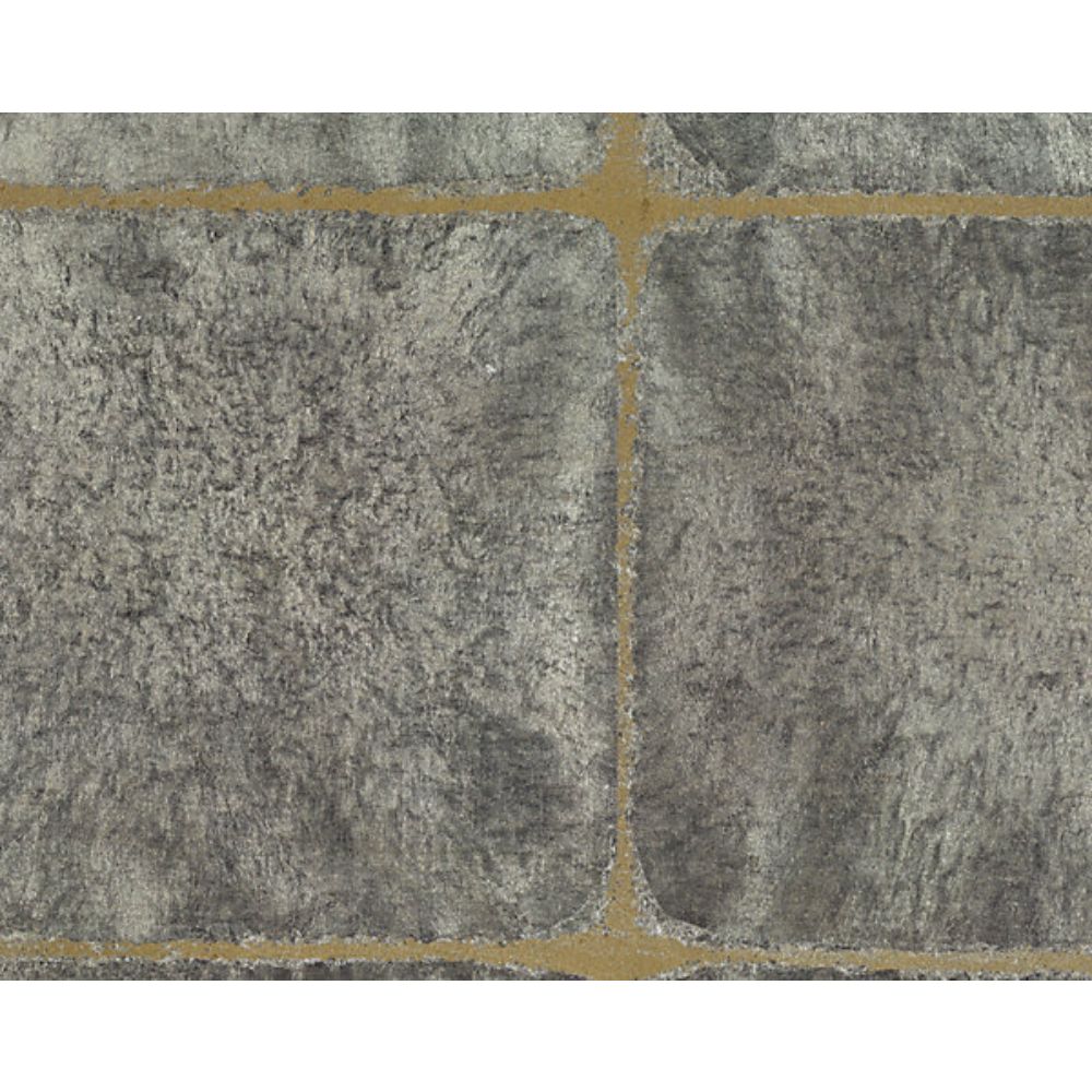 Scalamandre WTOGA52 Gilded Age Silver Leaf Squares Wallcovering in Silver On Gold