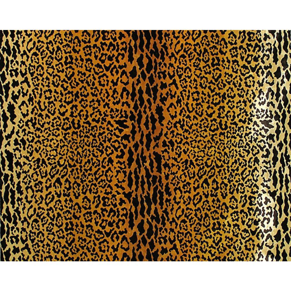 Scalamandre Y0 00010690 Leopard Velvet Fabric in Gold / Brown