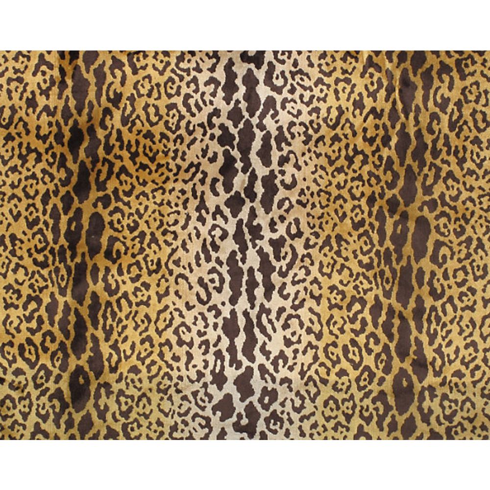 Scalamandre Y0 00010921 Leopard Velvet Piccolo Fabric in Gold / Brown