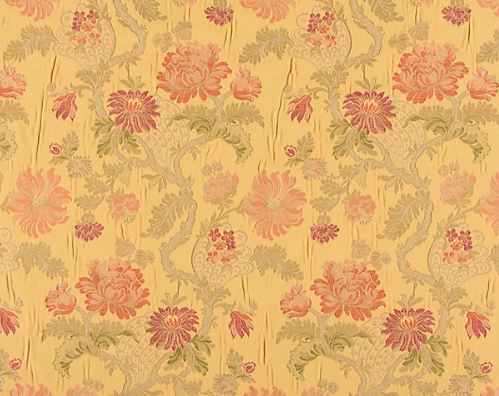 Scalamandre ZA 00526410 Palazzo Pamphily Lampas Fabric in Golden Spice