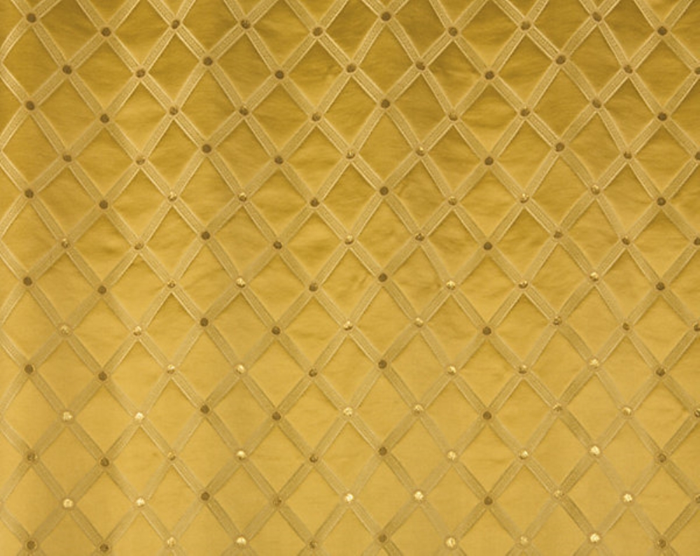 Scalamandre ZA 2125REAL Reale Diamond Fabric in Gold