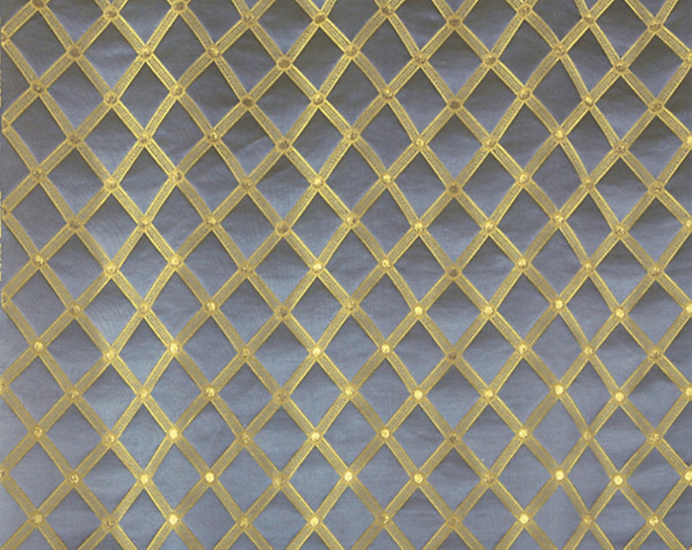 Scalamandre ZA 2126REAL Reale Diamond Fabric in Blue Jay
