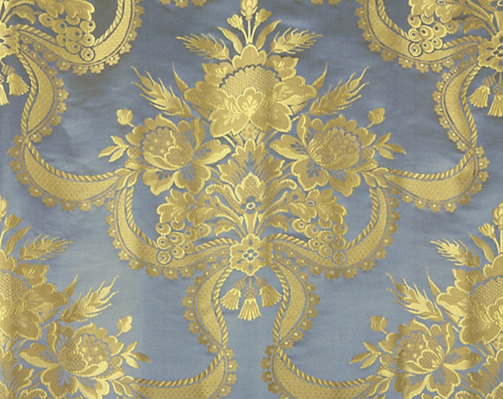 Scalamandre ZA 2158RNAS Reale Nastri Fabric in Blue Jay