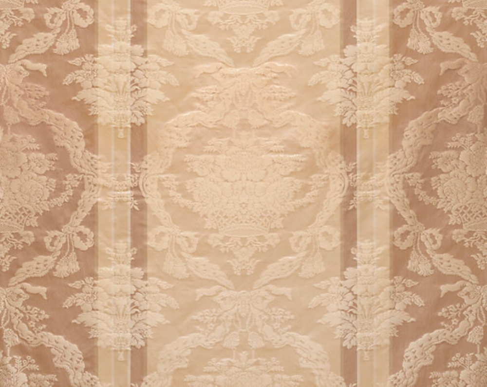 Scalamandre ZA 2189PTRS Petrarca Stripe Fabric in Rose Beige