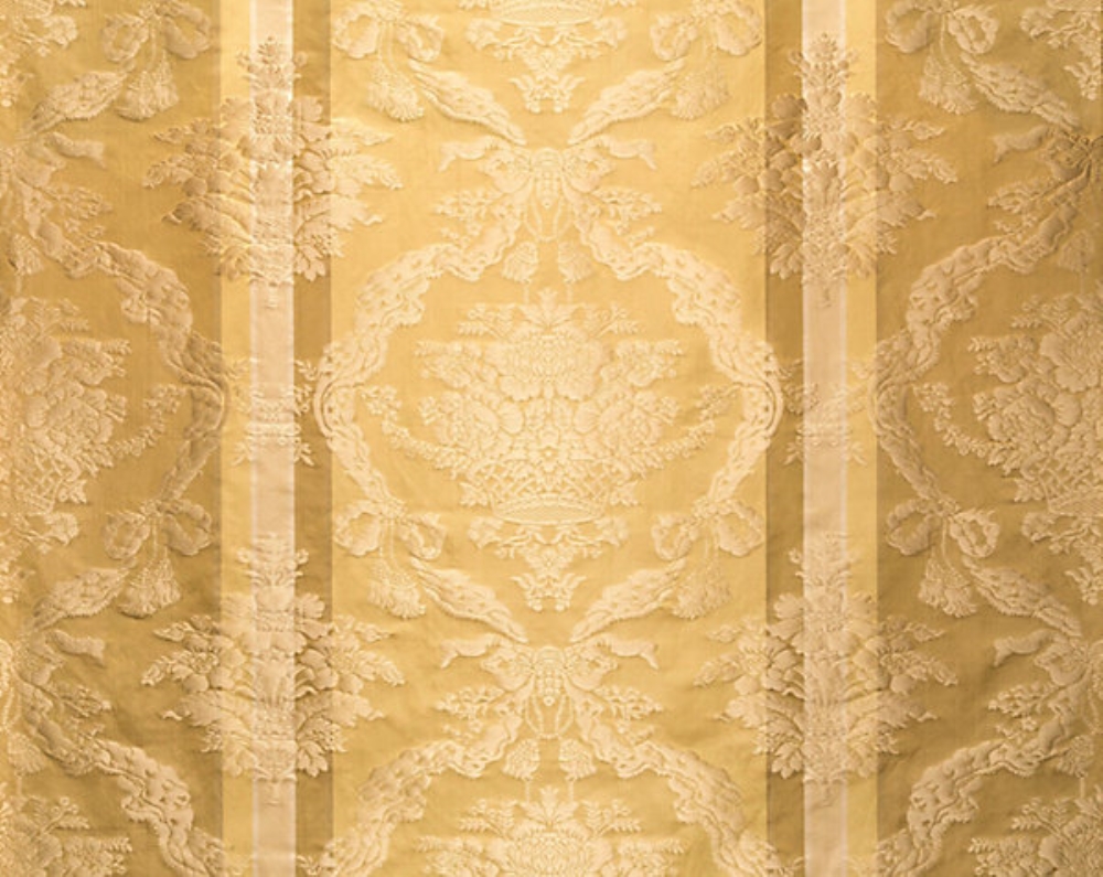 Scalamandre ZA 2191PTRS Petrarca Stripe Fabric in Antique Gold