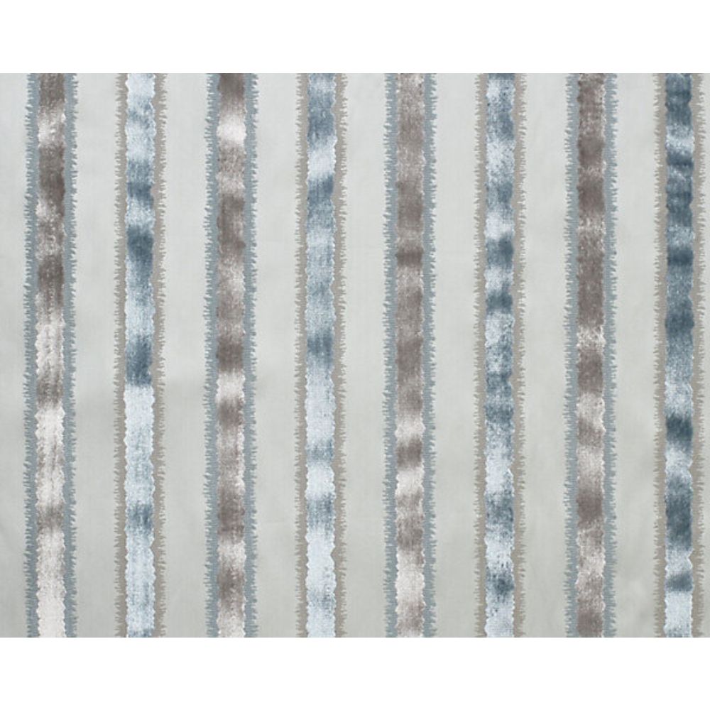 Scalamandre ZS 0001VELZ Tai Lao Stripe Fabric in Mist