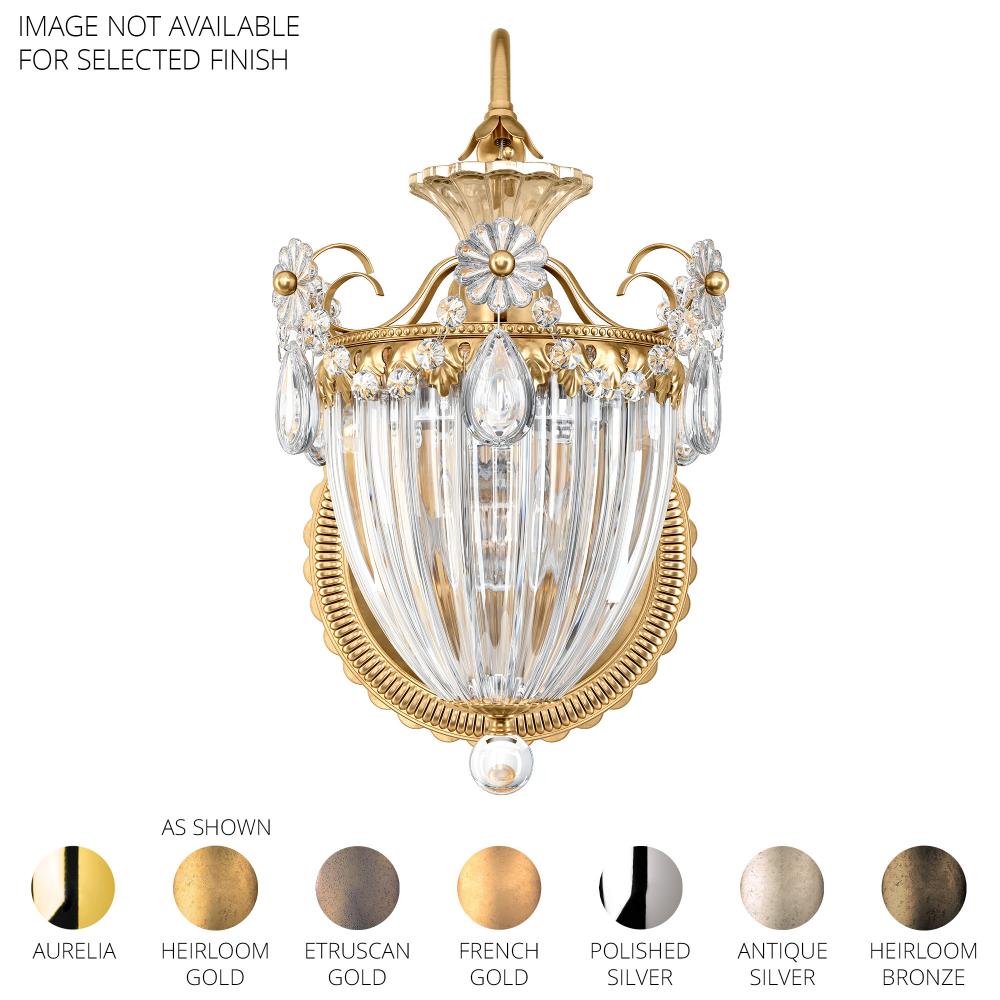 Schonbek 1240-211R Bagatelle 1 Light Wall Sconce in Gold with Clear Radiance Crystals