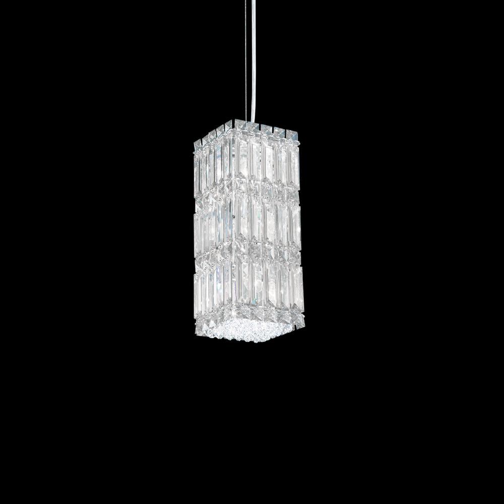 Schonbek 2252O Quantum 6 Light 5.5in x 13in Pendant in Polished Stainless Steel with Clear Optic Crystals