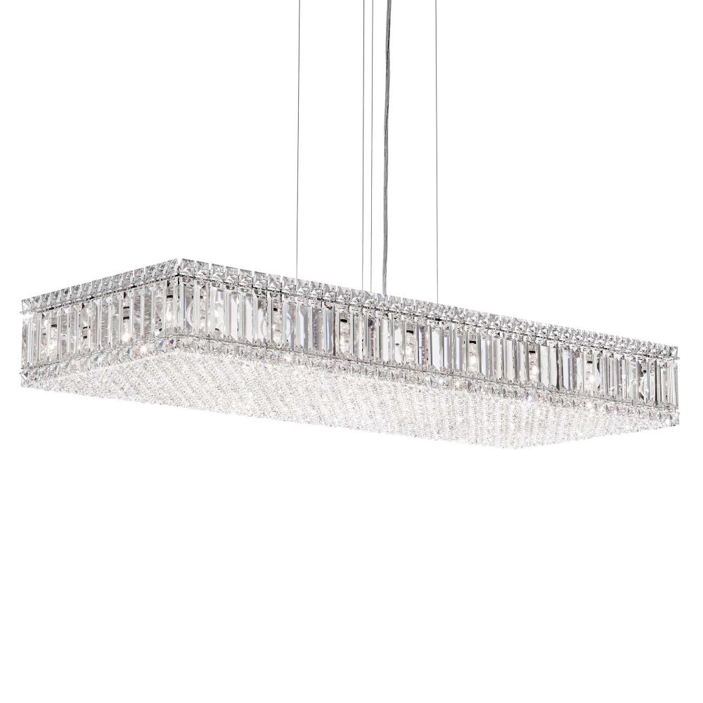 Schonbek 2274O Quantum 23 Light 39in x 15in Chandelier in Polished Stainless Steel with Clear Optic Crystals