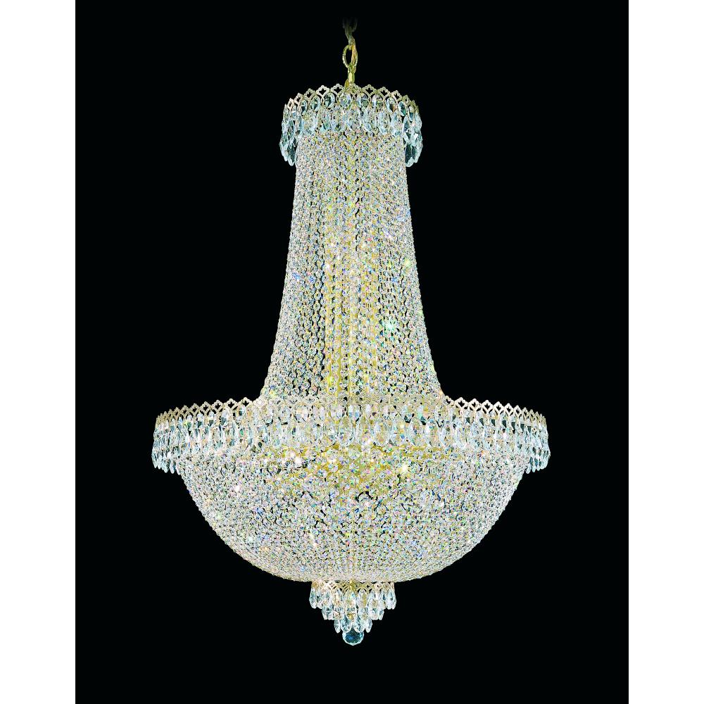 Schonbek 2628-211O Camelot 31 Light 28in x 40in Pendant in Polished Gold with Clear Optic Crystals