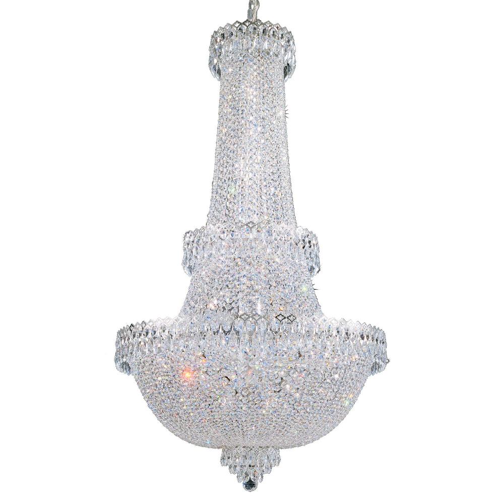 Schonbek 2638-40O Camelot 41 Light 28in x 49.5in Pendant in Silver with Clear Optic Crystals