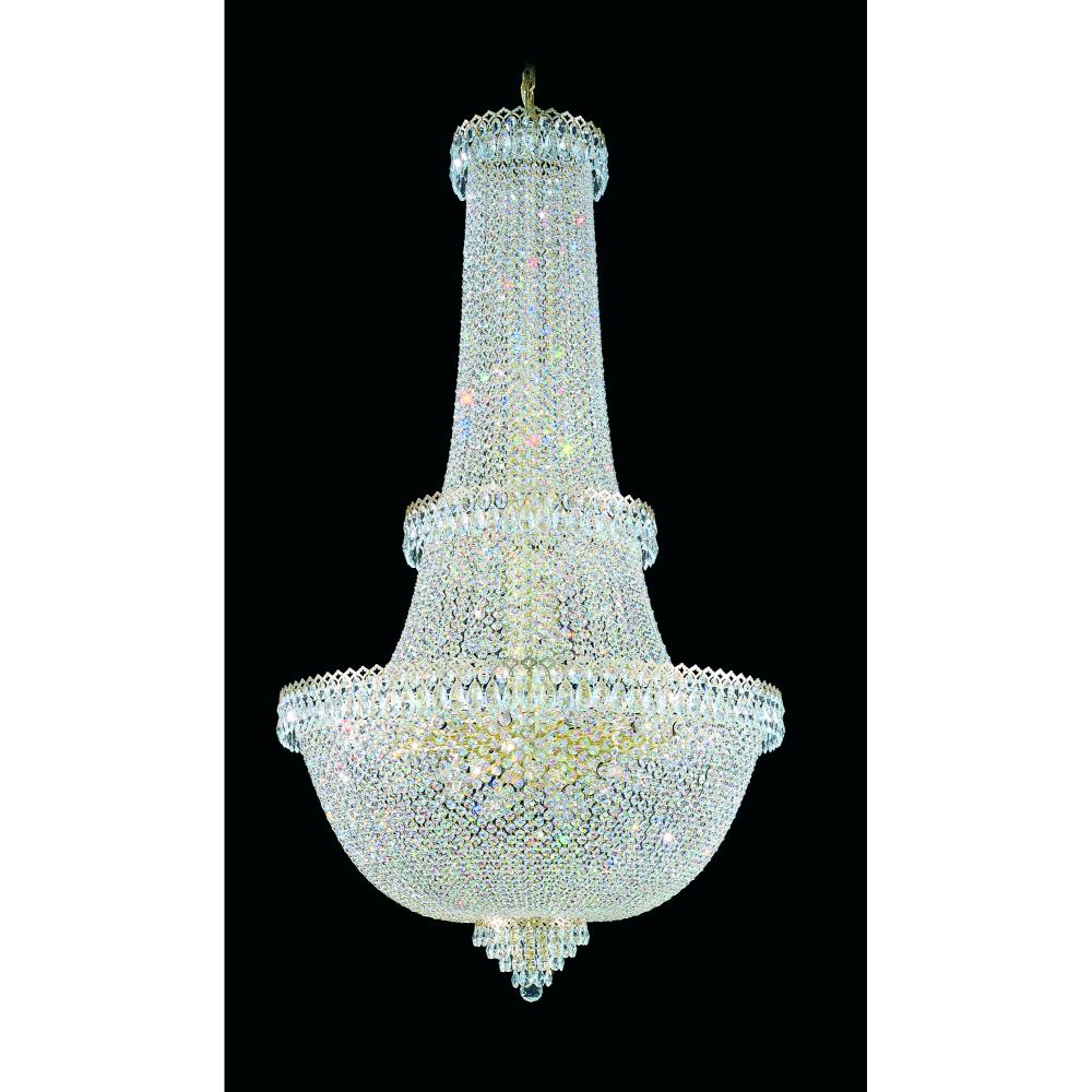 Schonbek 2642-211O Camelot 57 Light 34in x 60in Pendant in Polished Gold with Clear Optic Crystals