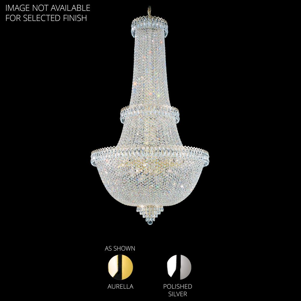 Schonbek 2642-40O Camelot 57 Light 34in x 60in Pendant in Silver with Clear Optic Crystals