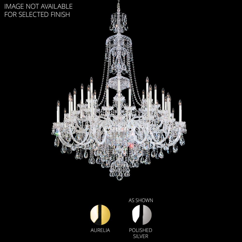 Schonbek 3612-211R Sterling 40 Light 60in x 76in Chandelier in Gold with Clear Radiance Crystals