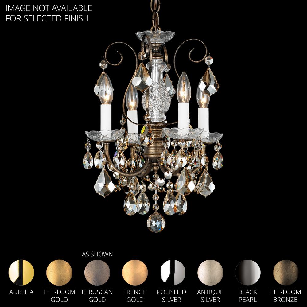 Schonbek 3648-211R New Orleans 4 Light 12in x 16.5in Pendant in Polished Gold with Clear Radiance Crystals