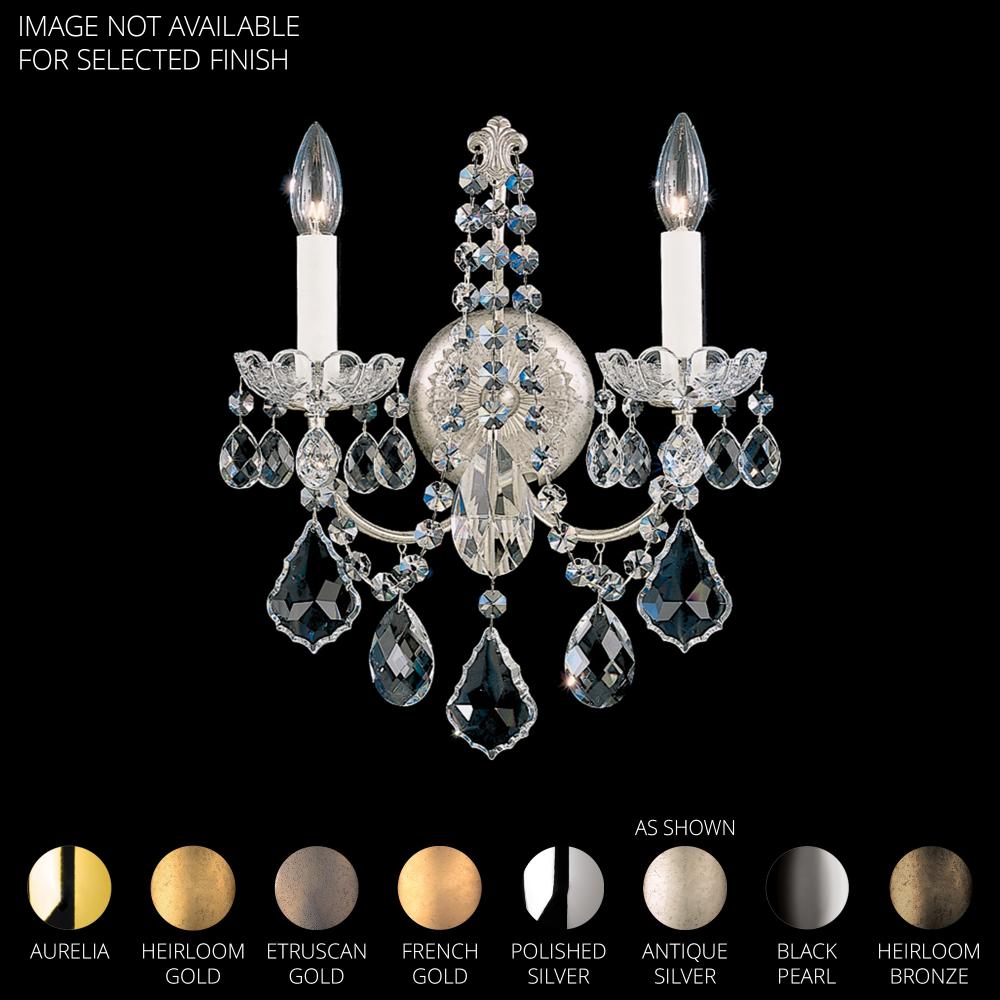Schonbek 3651-211R New Orleans 2 Light Wall Sconce in Polished Gold with Clear Radiance Crystals