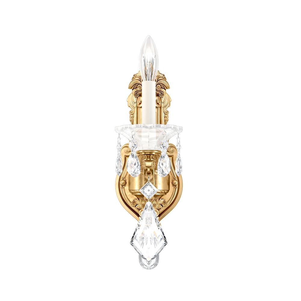 Schonbek 5069-22R La Scala 1 Light 5in x 16in Wall Sconce in Heirloom Gold with Clear Radiance Crystals