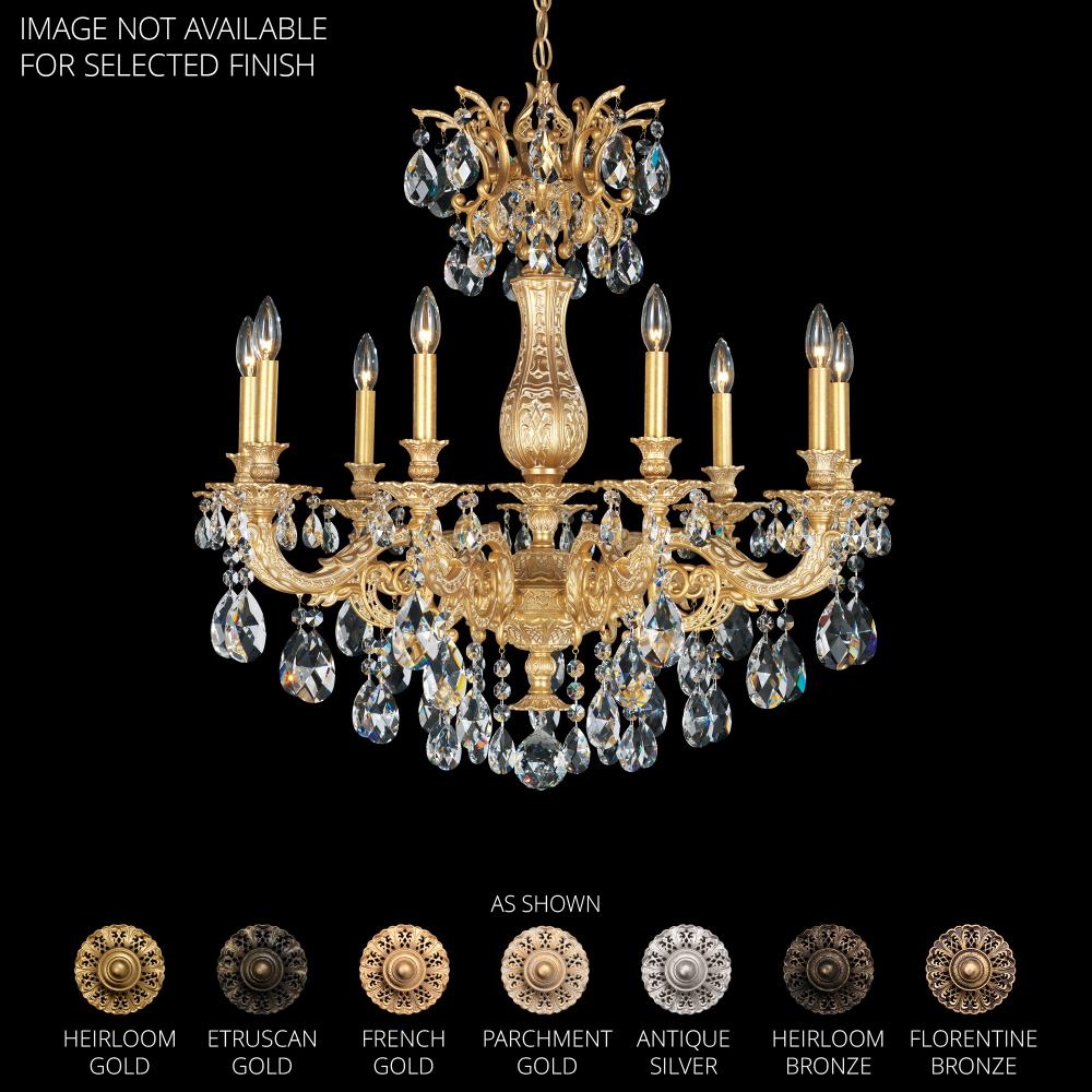 Schonbek 5679-22H Milano 9 Light 30in x 31in Chandelier in Heirloom Gold with Clear Heritage Handcut Crystals