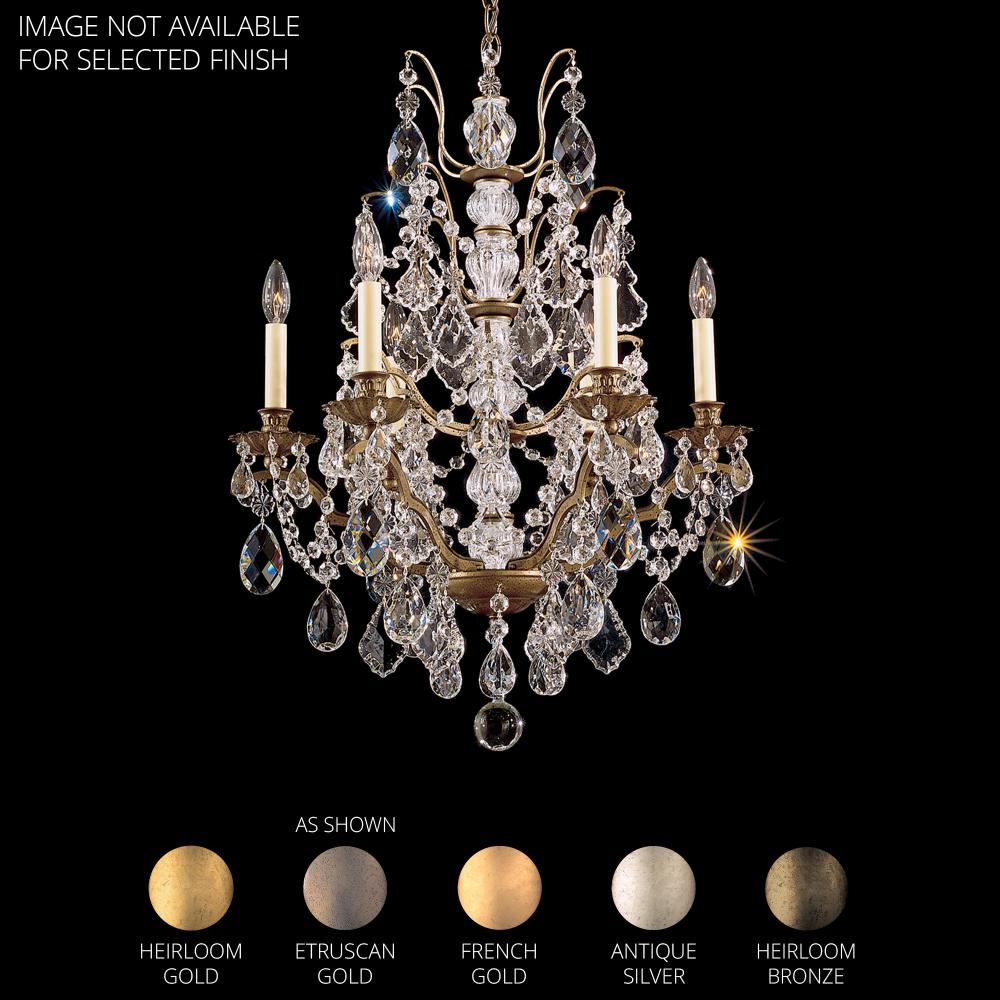 Schonbek 5770-26H Bordeaux 6 Light 22in x 29in Chandelier in French Gold with Clear Heritage Handcut Crystals