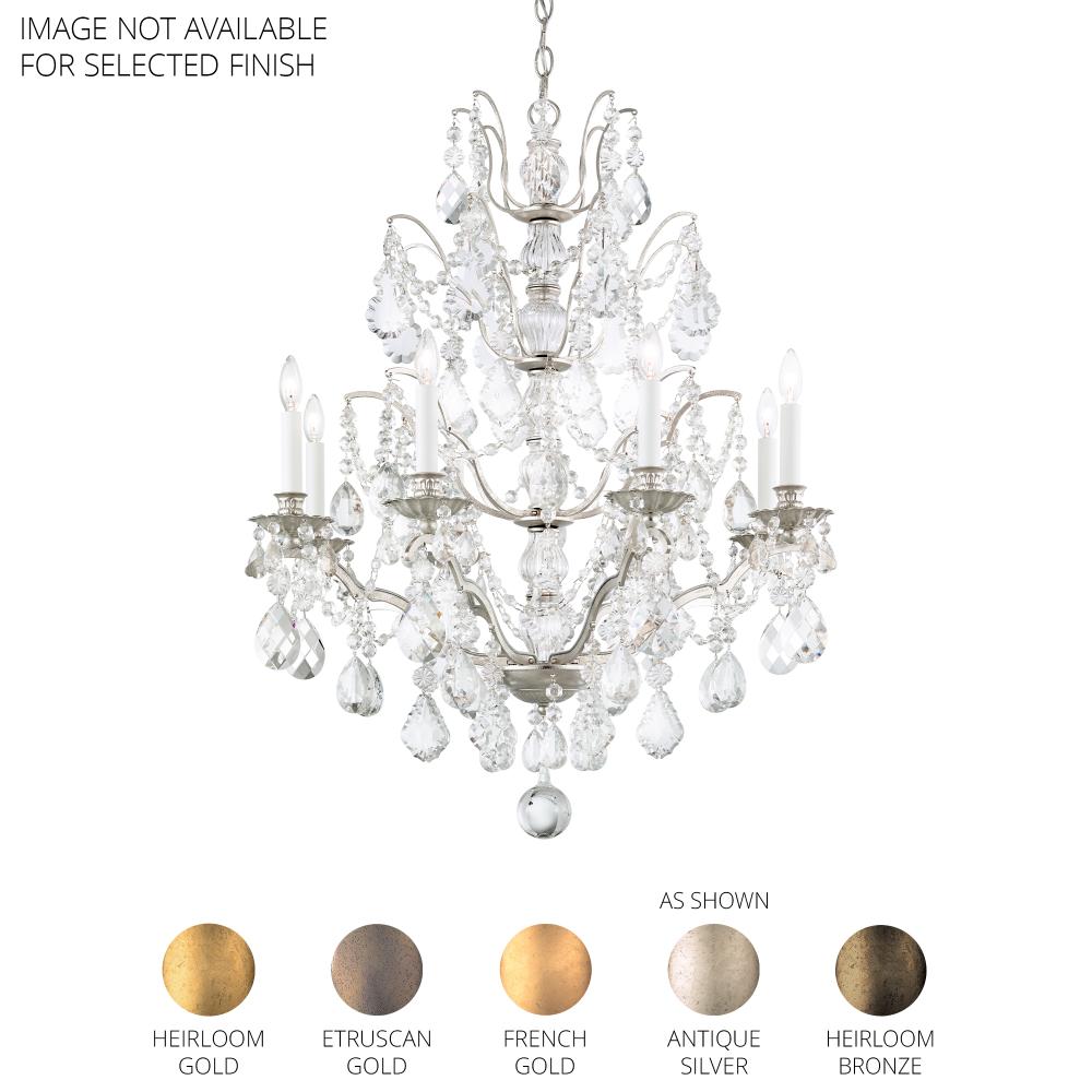 Schonbek 5771-23H Bordeaux 8 Light 28in x 32in Two-Tier Chandelier in Etruscan Gold with Clear Heritage Handcut Crystals