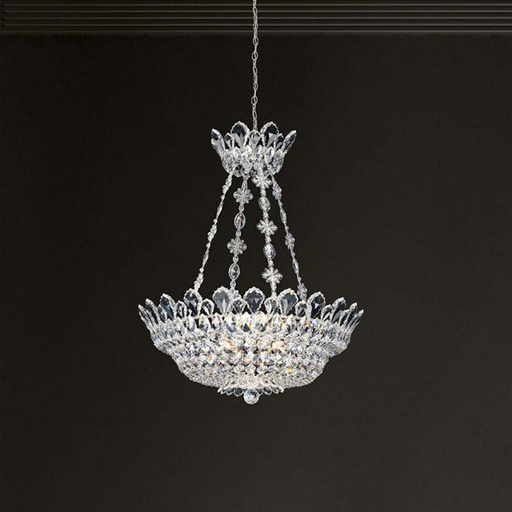 Schonbek 5799H Trilliane 12 Light 24in x 28in Chandelier in Silver with Clear Heritage Handcut Crystals