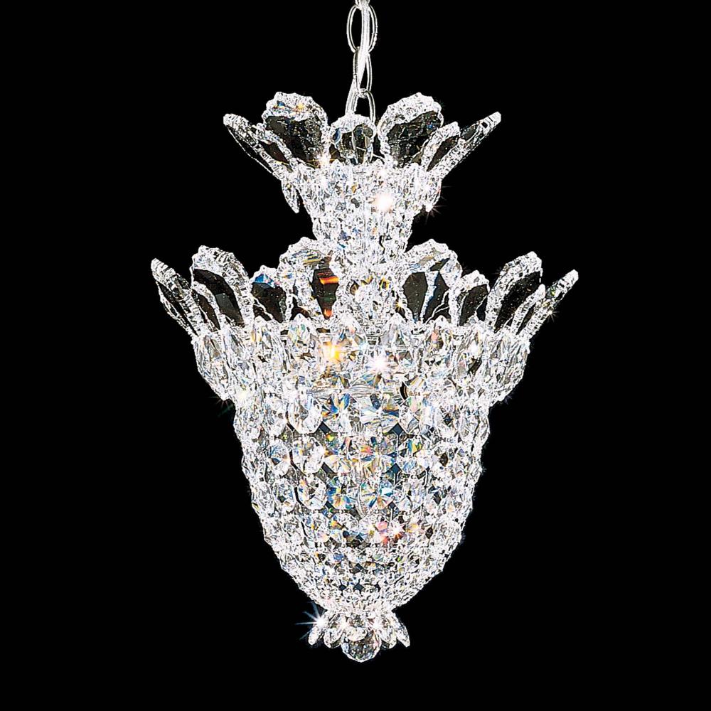 Schonbek 5846H Trilliane 5 Light 12.5in x 17in Pineapple Chandelier in Silver with Clear Heritage Handcut Crystals