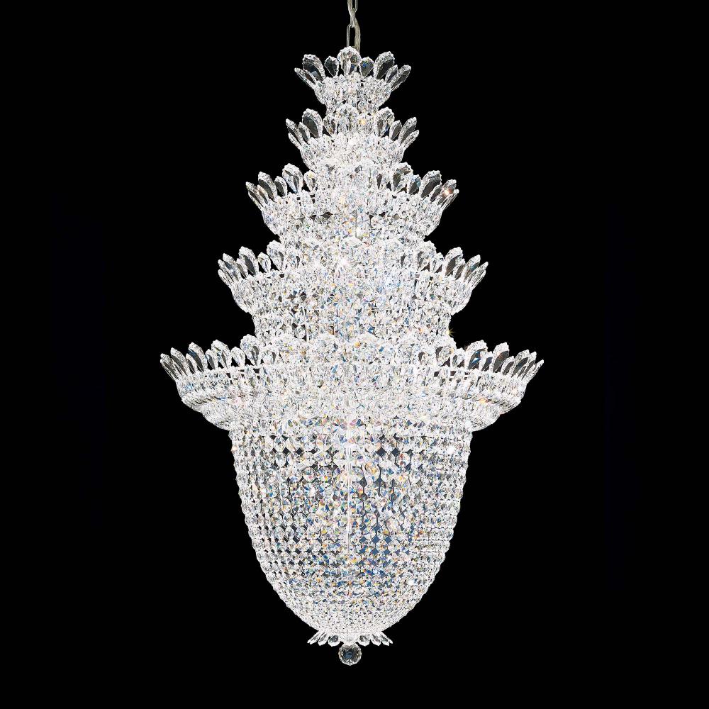 Schonbek 5849H Trilliane 48 Light 33in x 51in Five-Tier Pineapple Chandelier in Silver with Clear Heritage Handcut Crystals