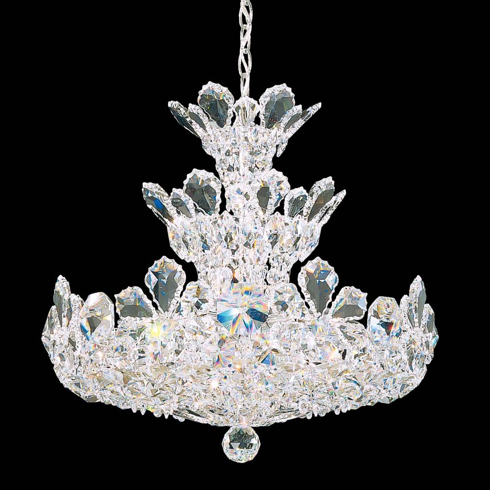Schonbek 5851H Trilliane 15 Light 20in x 19in Three-Tier Chandelier in Silver with Clear Heritage Handcut Crystals