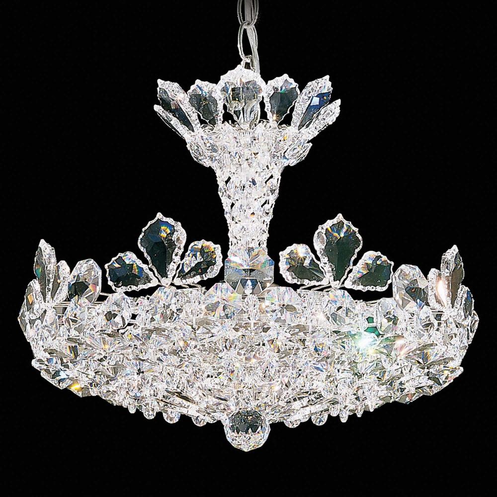 Schonbek 5853H Trilliane 6 Light 16in x 13in Chandelier in Silver with Clear Heritage Handcut Crystals