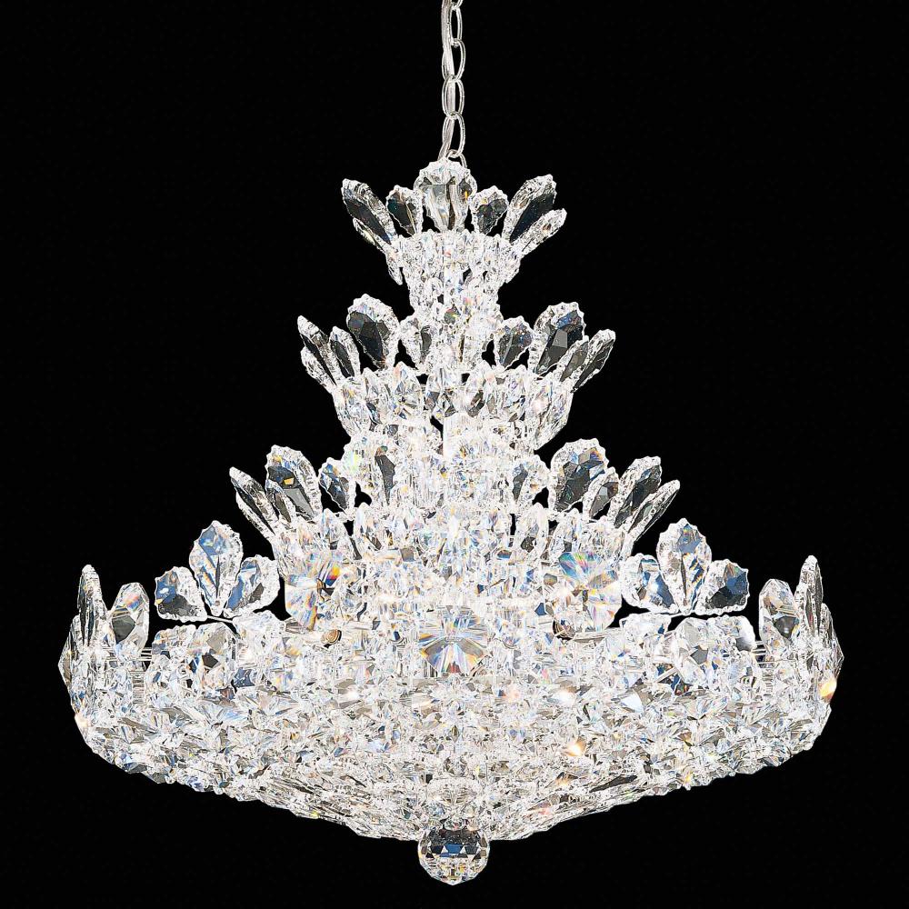Schonbek 5858H Trilliane 24 Light 24in x 24in Four-Tier Chandelier in Silver with Clear Heritage Handcut Crystals