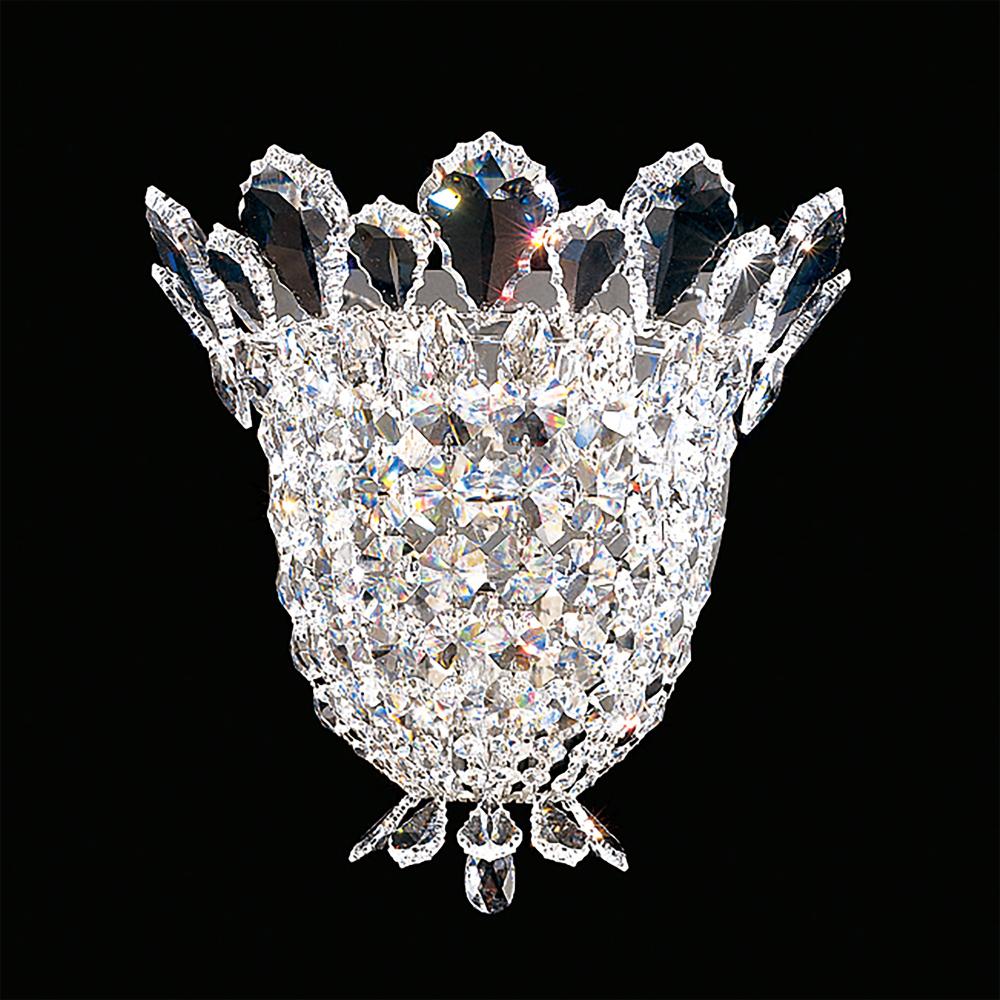 Schonbek 5876H Trilliane 3 Light 11.5in x 10.5in Wall Sconce in Silver with Clear Heritage Handcut Crystals