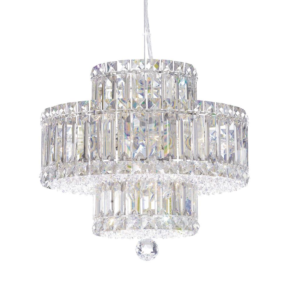 Schonbek 6671O Plaza 9 Light 14.5in x 13in Pendant in Polished Stainless Steel with Clear Optic Crystals