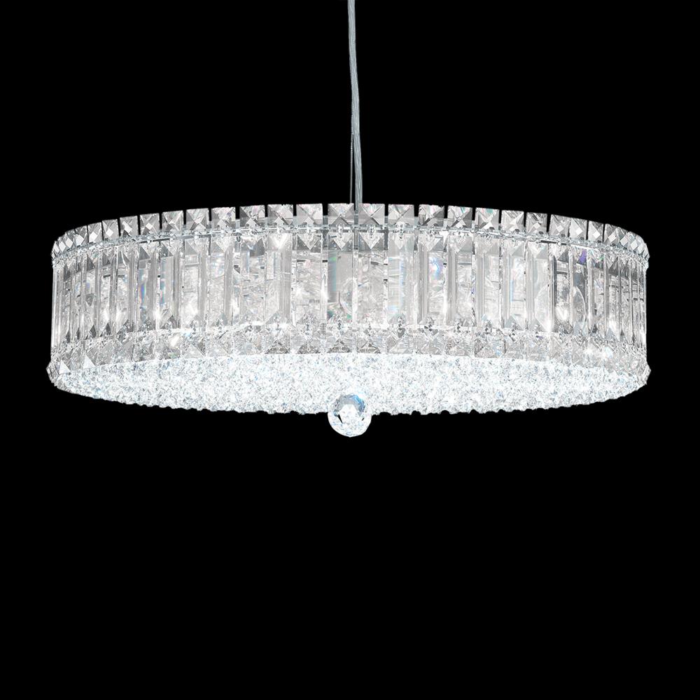 Schonbek 6672O Plaza 15 Light 21in x 6.5in Round Pendant in Polished Stainless Steel with Clear Optic Crystals