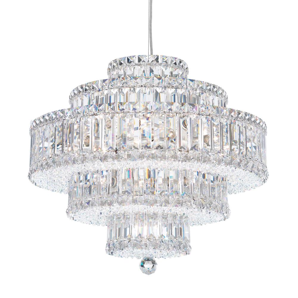 Schonbek 6673O Plaza 21 Light 21in x 19in Pendant in Polished Stainless Steel with Clear Optic Crystals