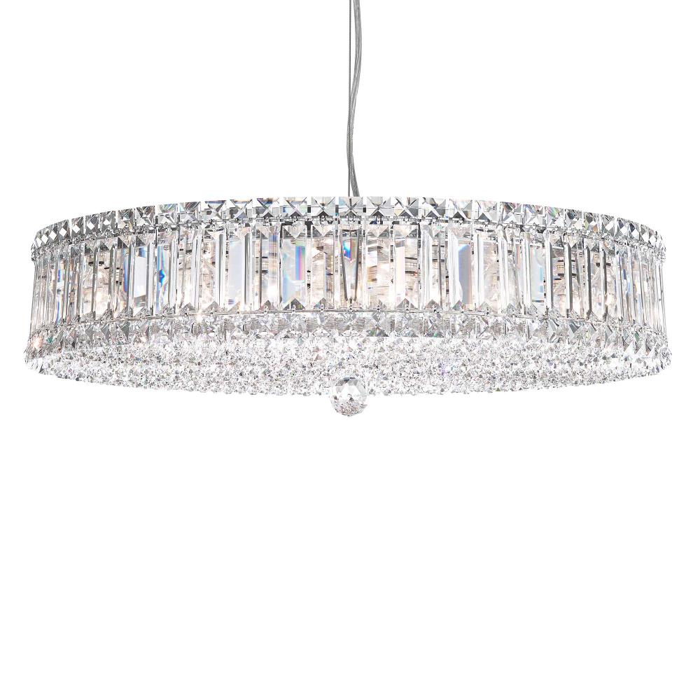 Schonbek 6674O Plaza 21 Light 25in x 6.5in Round Pendant in Polished Stainless Steel with Clear Optic Crystals