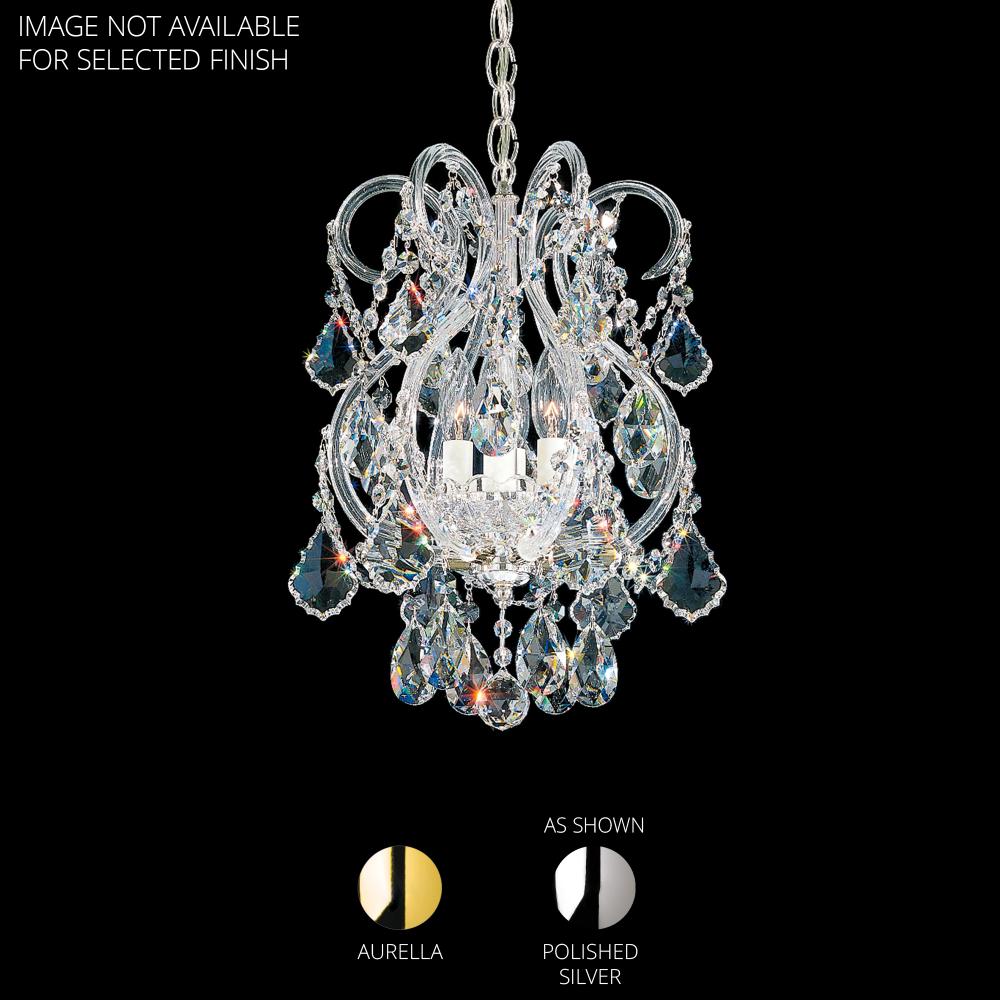 Schonbek 6809-211H Olde World 4 Light 11in x 17in Pendant in Polished Gold with Clear Heritage Handcut Crystals