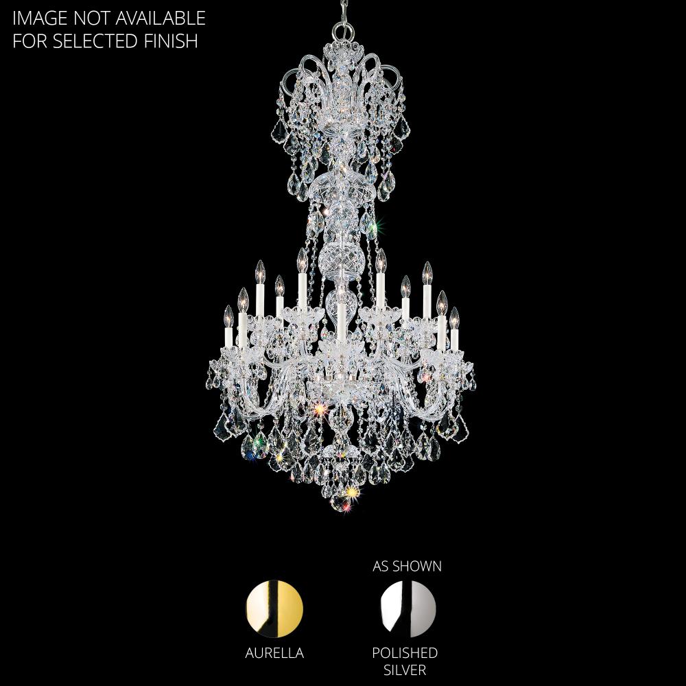 Schonbek 6817-211H Olde World 14 Light 32in x 55.5in Chandelier in Polished Gold with Clear Heritage Handcut Crystals