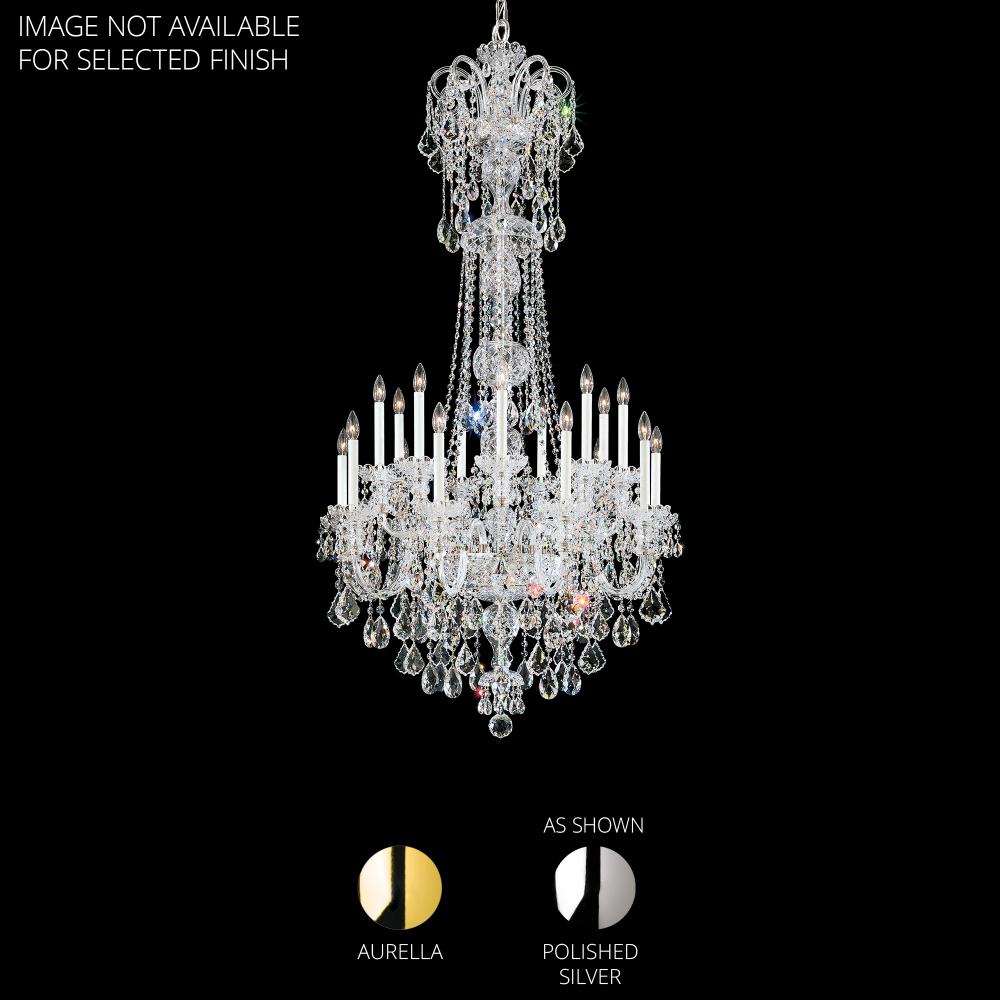 Schonbek 6818-211H Olde World 23 Light 36in x 68in Chandelier in Polished Gold with Clear Heritage Handcut Crystals