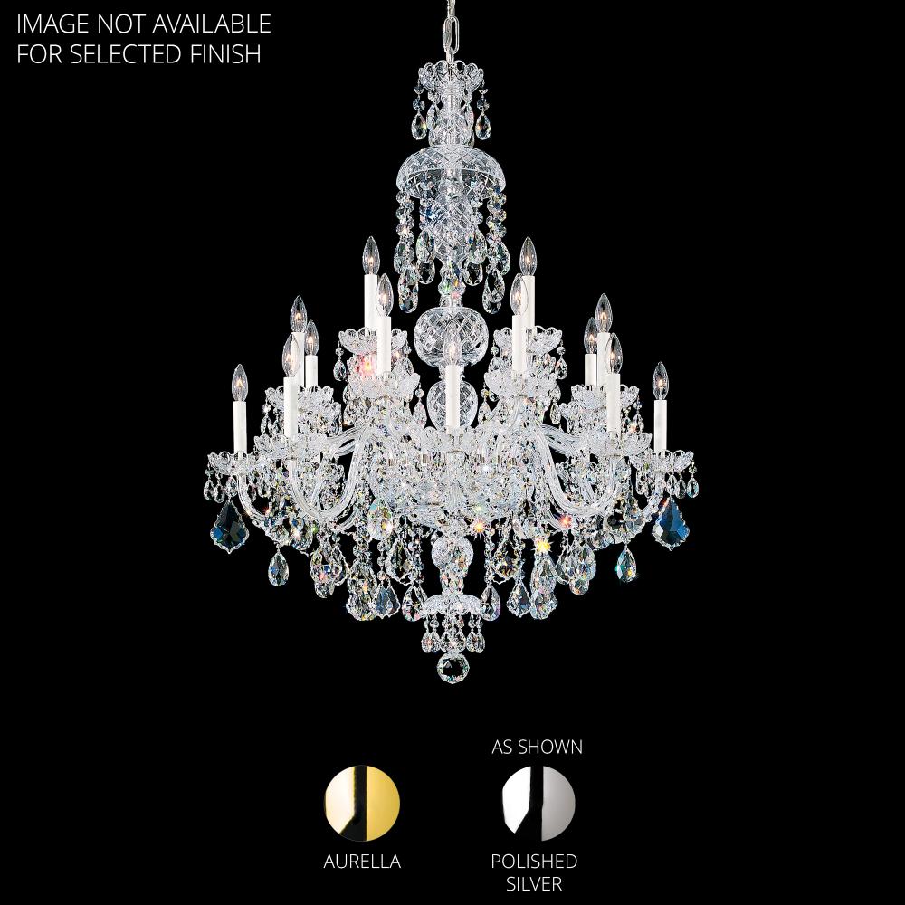 Schonbek 6860-211H Olde World 25 Light 35.5in x 46in Chandelier in Polished Gold with Clear Heritage Handcut Crystals