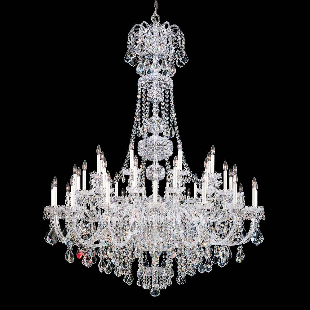 Schonbek 6861-40H Olde World 45 Light 60in x 77in Chandelier in Silver with Clear Heritage Handcut Crystals