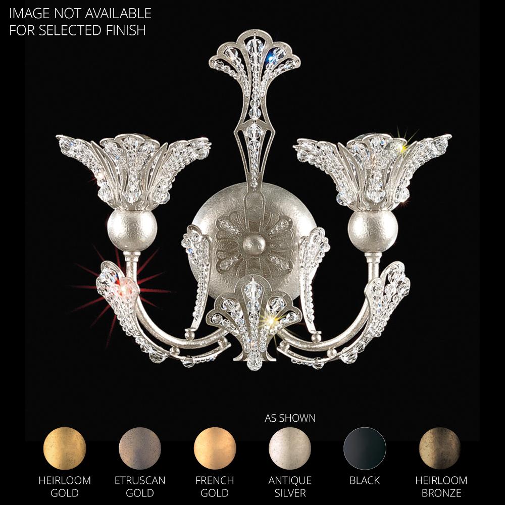 Schonbek 7855-22R Rivendell 2 Light 12in x 10in Wall Sconce in Heirloom Gold with Clear Radiance Crystals